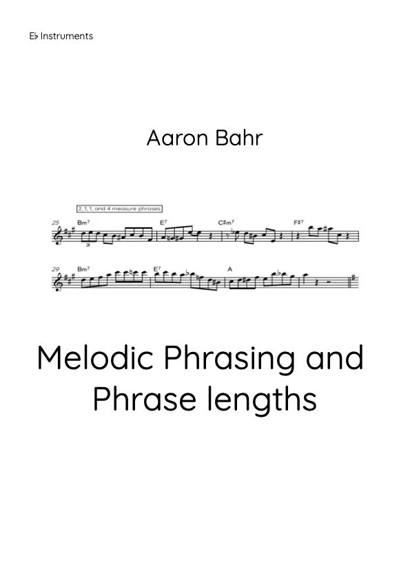 Jazz Education — Aaron Bahr Music